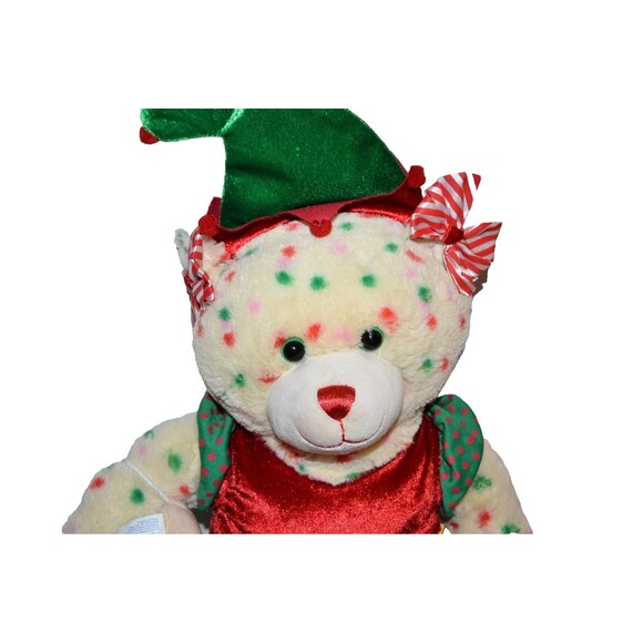 BUILD A BEAR Christmas Holiday Sugar Cookie Plush Sprinkle  Bear 18” w outfit - Picture 2 of 8